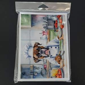 Boxer the Chef Whimsical A7 Size <b>5x7</b> Blank Note Cards Pack of 8 Includes <b>Envelopes</b> for Greetings - Product Image 3