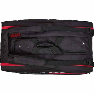 Bolsa de Tenis de Nailon Negro Premium, Bolsa Deportiva con Cierre, Aislada, Portátil, Diseño Moderno, Múltiples Compartimentos, Ajustable - Product Image 4