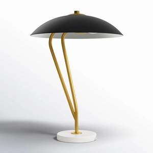 Lámpara de Mesa Clásica de Latón Macizo con Pantalla Plegada, Iluminación Tradicional para el Hogar - Product Image 3