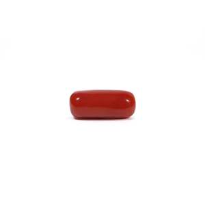 Natural Red Coral Oval Cabochon Loose Gemstone 6 Carat Certified Wholesale - Product Image 1