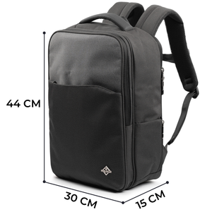 Minimalist Nylon Laptop <b>Backpack</b> with Water Resistance Zipper Closure Unisex 20-39L Capacity Shoulder <b>Straps</b> Softback Design - Product Image 2