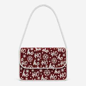 Sac en toile personnalisé brodé avec lettrage rouge et poignée rayée, sac fourre-tout promotionnel tendance avec perles de verre - Product Image 1