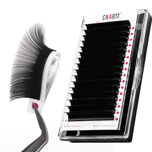 Extensions de cils Charmlash en vison synthétique, courbure D, 0.05, pour volume rapide et facile, effet éventail, volume intense, personnalisables, vente en gros avec emballage - Product Image 1