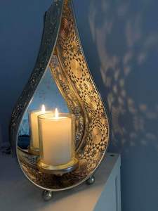 Candelabro de Latón Minimalista Moderno – Portavelas de Metal Chapado en Oro – Centro de Mesa para Fiestas y Porta Incienso - Product Image 2