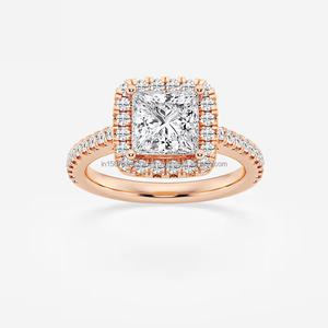 Bague perle quotidienne de luxe en or blanc 14 carats IGI/GIA Lab diamant créé avec une mode fine pour les bijoux de cadeau de mariage de princesse - Product Image 2