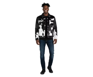 Veste d'hiver vintage coupe slim en cuir véritable pour homme Tony Brown, coupe-vent avec col rond - Product Image 1