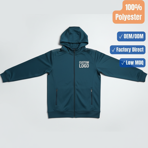 Fabricant de sweats à capuche personnalisés pour le sport, sweats à capuche zippés en polyester pour l'entraînement - Product Image 1