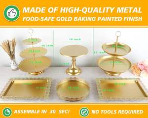 Base para Pastel de Metal Estilo Lujoso Inspirado en la India, Ideal para Decoración de Eventos, Bodas y Arreglos de Mesa, Venta al Por Mayor - Product Image 6