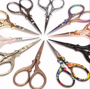 24K Gold Plated Multi-Purpose <b>Scissor</b> Fancy Embroidery DIY Needle Work Threading Shear Beautiful Stainless Steel 3.5'' Cutting - Product Image 5