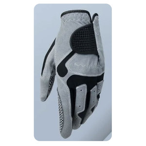 Gant de golf pour homme, qualité supérieure, logo OEM personnalisé, microfibre antidérapante, gris, emballage individuel, vêtements de sport. - Product Image 3