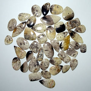 Vente en gros de pierres précieuses de quartz naturel de haute qualité, agate fossile de racine de palmier, matériau pour la fabrication de bijoux - Product Image 1