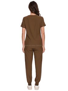 Unisex <b>Doctor</b> Medical Scrub Uniform <b>Set</b> Oxford Fabric Stretch Nurses Workwear Scrubs with Customized Color & Logo - Product Image 3