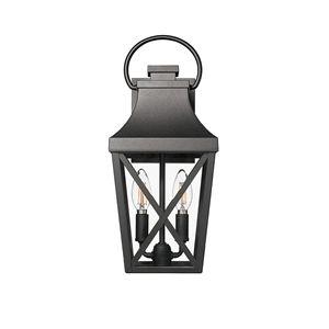 Lampada esterna impermeabile da esterno con paralume in vetro trasparente opaco nero per portico Garage porta anteriore balcone-confezione da 1 - Product Image 2