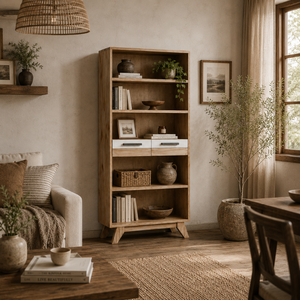 Wholesale Price Soho Brand Solid Wood Modern Bookcase 1500Mm Height Luxury Design Bedroom Furniture Vietnam Manufacturer - Product Image 2