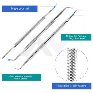Kit de 3 Herramientas Profesionales para Uñas Encarnadas, Limas de Grado Quirúrgico, Levantadores de Uñas, Tratamiento Seguro para Uñas, Herramientas Limpiadoras de Uñas, Alivio del Dolor - Product Image 4