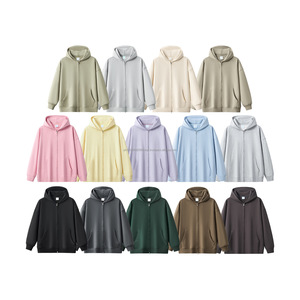 Wholesale 400gsm Fleece Winter Embroidered Plain Dyed Full Double <b>Zip</b> <b>Hoodie</b> OEM Zipper <b>Hoodie</b> <b>Black</b> <b>Zip</b> <b>up</b> Men's Sets - Product Image 3