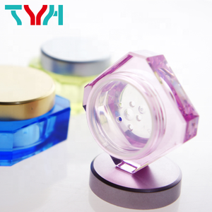 SAN PS 5ml 9ml 12ml Transparent Octagon Plastic Cosmetics Loose Powder Jar Pot Round Clear Screw Cap Lid PE Sifter (BMH Series) - Product Image 6