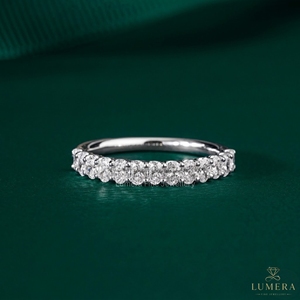แหวนเพชรทรงรีแบบ Eternity Band เพชรเลี้ยงในห้องปฏิบัติการ แหวนแต่งงานแบบมินิมอล สำหรับเป็นของขวัญวันเกิด เครื่องประดับอัญมณีชั้นดี ของขวัญสำหรับเธอ - Product Image 2