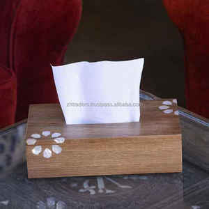 Boîte à mouchoirs de luxe faite à la main, écologique, durable, avec logo personnalisé, porte-serviettes décoratif, cadeaux arabes pour la maison et l'hôtel, couleur personnalisable - Product Image 3