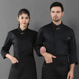 Uniformes de Chef Personalizados de Último Diseño, Manga Larga, Unisex, con Logotipo Personalizado para Restaurante, Bar, Camarero, Personal de Hotel - Product Image 2