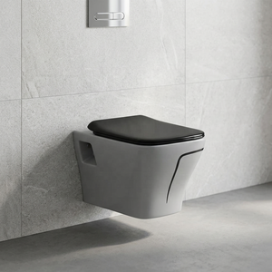 Good Quality Custom Luxury Yellow Design Floor Mounted WC Black Line Colored Ceramic One Piece Toilet Bowl Set - Product Image 6