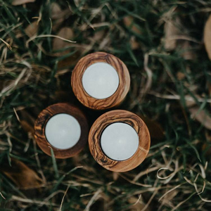 Nuevo diseño rústico de portavelas de madera hecho a mano, bandeja para 3 velas de té de Vietnam. - Product Image 5