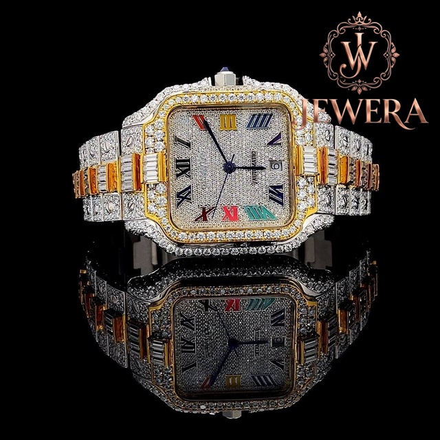 Most Selling High Quality Mossinate Modern Stainless Steel Diamond Watch Glass Dial Minimalist Design Versatile Office Accessory