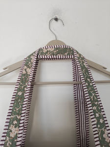 Sac de voyage unisexe en coton matelassé à imprimé floral vert, fermeture éclair, doubles poignées, léger, 20-35L, sac de sport pour le week-end - Product Image 6