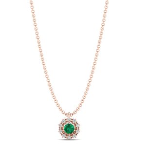 REYES Colliers pendentifs élégants en argent sterling 925 avec moissanite pour femmes, taille brillante, pierre précieuse émeraude de 0,5 carat, bijoux raffinés - Product Image 5