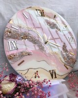 Jam Dinding Resin Epoksi Analog Kuarsa Gantung Satu Sisi Bergaya Art Deco yang Elegan - Dekorasi Rumah Buatan Tangan - Jam Tangan yang Menakjubkan dan Bergaya