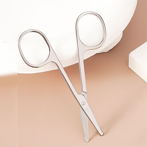 Professional Nose Hair <b>Scissors</b> German Stainless Steel Safety Tip Facial Hair Eyebrow <b>Mustache</b> Trimming Grooming Beauty Tool - Product Image 4