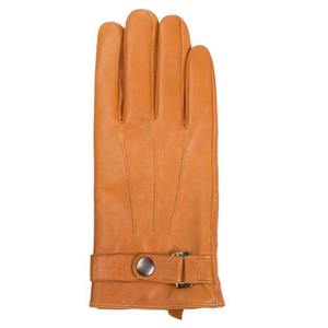 Gants d'hiver en cuir véritable pour hommes, longueur poignet, thermiques, unis, compatibles écran tactile, style décontracté et tendance - Product Image 2
