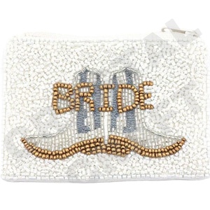 BOOT Bride Seed Beaded Coin Pouch Wallet Hermoso accesorio de moda con características de accesorios de moda - Product Image 1
