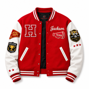 2026 Champions Varsity <b>Jacket</b> Windproof Breathable <b>Winter</b> Zipper Closure Casual Stand Collar - Product Image 5