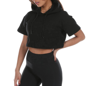 Sweat à capuche pour femme à épaules tombantes, imprimé personnalisé, en polaire blanche, imperméable, écologique, décontracté, à manches courtes, pour le printemps, en gros - Product Image 4