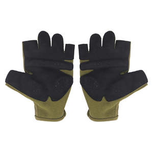 Hustlers Only Half Finger Gym <b>Gloves</b> Mesh Palm <b>Weight</b> Lifting Unisex Green - Product Image 3