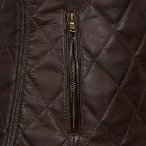 Chaleco de Cuero para Mujer, Informal, Transpirable, Cálido para Invierno, con Cierre, Precio Razonable, Alta Calidad, Pakistán - Product Image 3