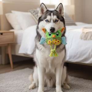 YOMMY Lolo el Búho, Juguete Interactivo para Mascotas de 35*30cm, Peluche Suave y Duradero para Perros y Gatos - Product Image 4