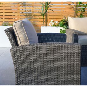 Set Divano Sezionale da Esterno in Rattan PE a 7 Pezzi con Cuscini per Giardino - Product Image 5