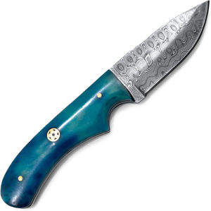 Cuchillo de Caza Personalizado de Acero Inoxidable, Hoja Fija con Punta Caída y Borde Dentado, Mango de Madera, Cuchillos para Acampar al Aire Libre - Product Image 1