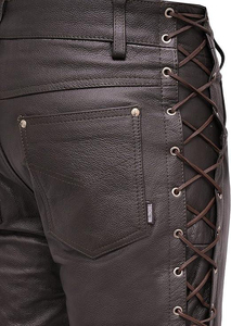 Pantalon en cuir pour homme, couleur personnalisée, poids moyen, taille élastique brodée, style hip-hop, protection UV, respirant, coupe ajustée - Product Image 5