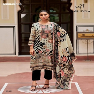 Muselina de viscosa de buena calidad con estampado digital, conjunto de salwar-kameez y dupatta con trabajo artesanal, fabricante de Surat - Product Image 1