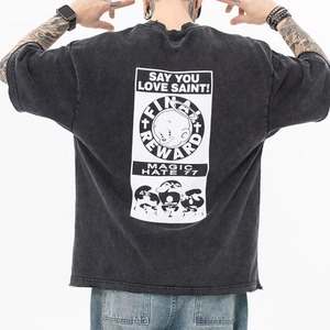 Camiseta para hombre con texto personalizado, camiseta gráfica tipográfica, logotipo personalizado, algodón, manga corta, corte regular, informal de verano - Product Image 3