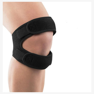 Genouillère en néoprène respirant avec fermeture auto-agrippante, universelle, unisexe, protection toutes saisons, gris, rose, noir - Product Image 2
