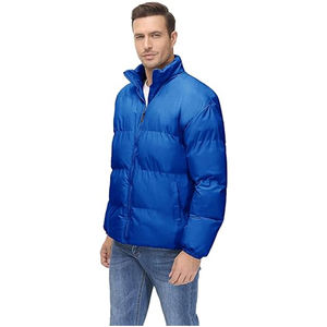 Chaqueta Bomber de Nylon con Cuello Alto, Estilo Puffer, Transpirable y Elegante, de Marca de Lujo Personalizada para Hombre, Chaquetas Puffer de Béisbol con Cierre Raglán - Product Image 1