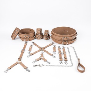 Wholesale Full Grain Genuine Leather Restraints 16Pcs Sets Premium <b>Bondage</b> Gear Exotic Fetish Toy <b>Kit</b> RTTS-0012 - Product Image 3