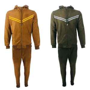 Survêtement de sport en cuir pour femme enceinte, avec sweat à capuche zippé et pantalon cargo léger assorti - Product Image 4