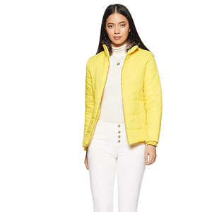 Chaqueta Acolchada Casual para Mujer, con Capucha, Gruesa, de Manga Larga, Impermeable, Transpirable, con Cierre de Cremallera Frontal y Logotipo Bordado - Product Image 1