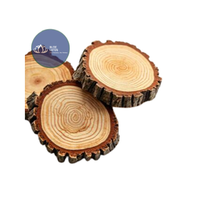 Posavasos de madera natural pulida Glory Fine con asa para mesa de comedor, decoración de escritorio de oficina - Product Image 1