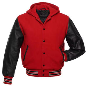 Veste universitaire unisexe de haute qualité avec manches en cuir, broderie personnalisée, boutons en fourrure, veste de baseball d'hiver grande taille à bas prix - Product Image 3